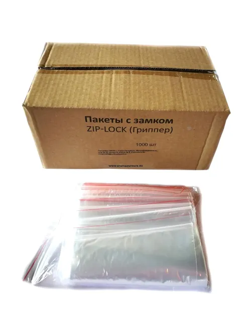 Пакет с замком (Zip Lock) 20x25 см., 32мкм, 1000 шт/уп эконом