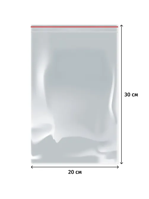 Пакет с замком (Zip Lock) 20x30 см., 35мкм, 1000 шт/ уп