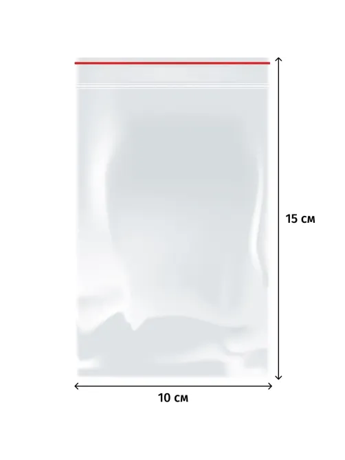 Пакет с замком   (Zip Lock) 10x15 см., 35мкм, 1000 шт/уп ЭКОНОМ