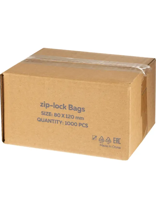 Пакет с замком (Zip Lock) 8х12 см, 28 мкм, 1000 шт/уп