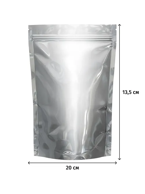 Пакет с замком Zip Lock Дой-пак металл.  92мкм 135x200+(40+40) мм 300шт/уп