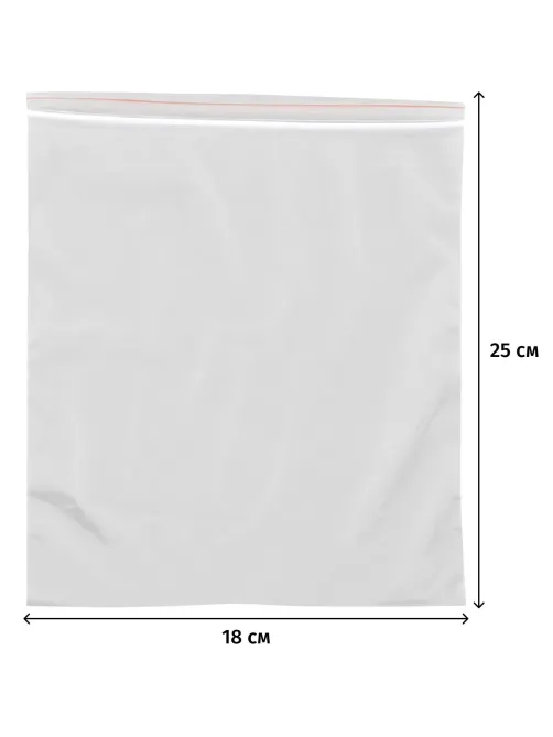 Пакет с замком (Zip Lock) 18x25 см., 35мкм, 100 шт/