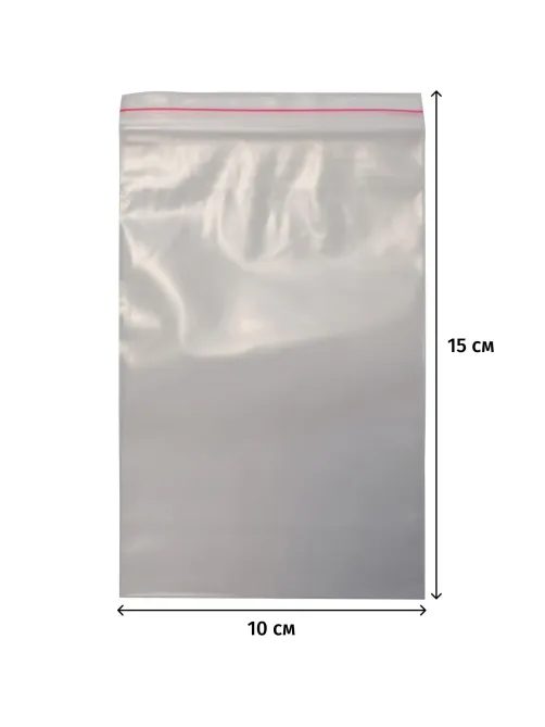 Пакет с замком (Zip Lock) 10х15 см, 100 мкм, 100 шт/упак