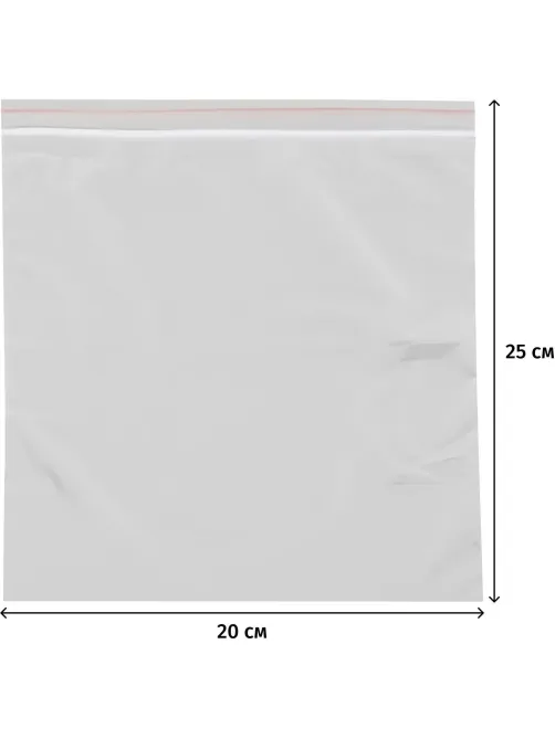 Пакет с замком Комус (Zip Lock) 20 х 25 см, 35 мкм, 100 шт/уп