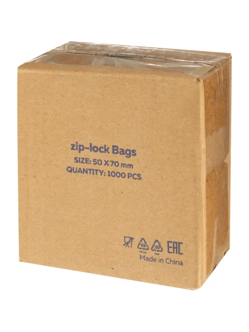 Пакет с замком (Zip Lock) 5х7 см, 20 мкм, 1000 шт/уп