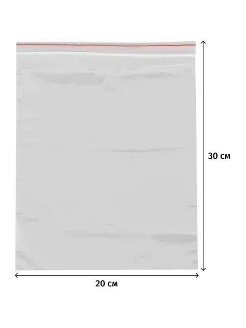 Пакет с замком (Zip Lock) Комус 20x30 см., 35мкм, 100 шт/уп