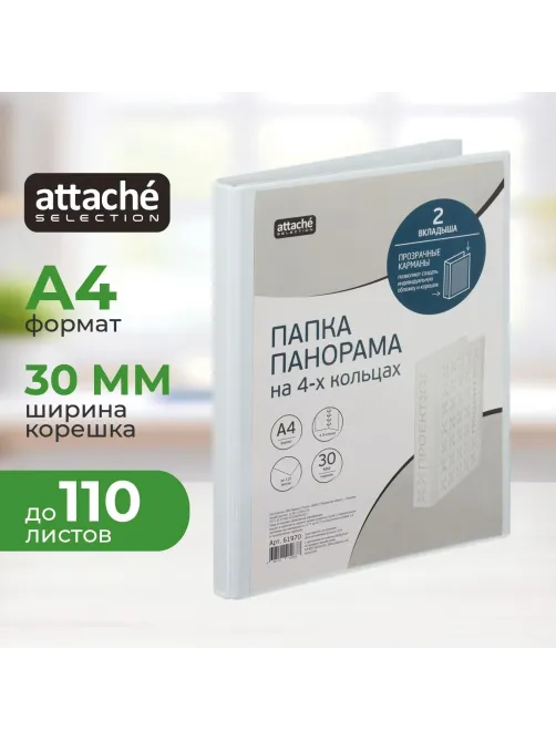 Папка на 4-х кольцах Панорама 30мм Россия