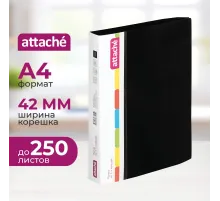 Папка на 2-х кольцах пласт. 35/42мм А4 ATTACHE F502/07 черная Р