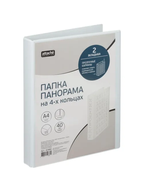 Папка на 4-х кольцах Панорама 40мм Россия