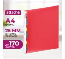 Папка на 2-х кольцах пласт Attache Diagonal красный