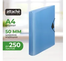 Папка на 4-х кольцах Attache Selection Breeze, А4, D-кольца, 50мм, резинка