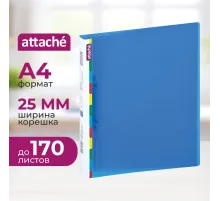 Папка на 2-х кольцах пласт Attache Diagonal синий