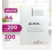 Папка-обложка ДЕЛО 280г/м2 немелованная 200 шт/уп