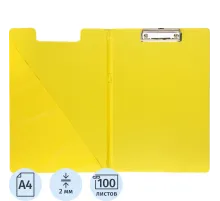 Папка-планшет с зажимом и крышкой Attache Bright colours A4 желтый