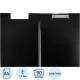 Папка-планшет Комус пластиковый с крышкой, черный