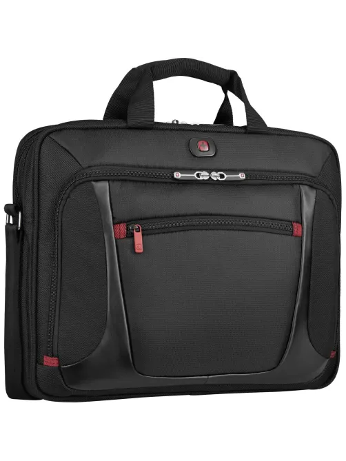 Портфель WENGER для ноутбука, черн, полиэстер/ПВХ, 40x15x33 см, 9 л 600643