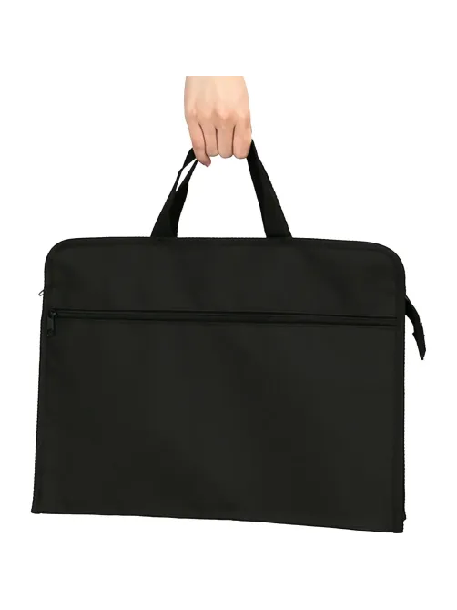 Папка-портфель A4 2 отделения, на молнии, 100% полиэстер, черный 63753