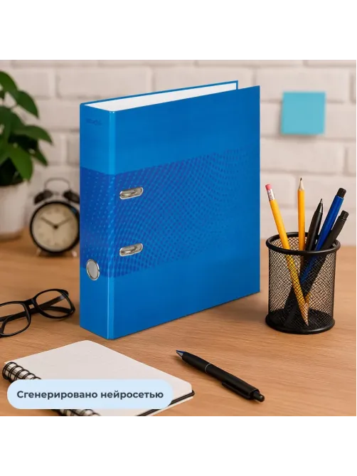 Папка-регистратор Attache  Digital, синий лам.карт./бум.,75мм