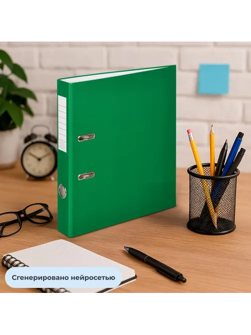 Папка-регистратор  50мм, 10шт/уп, зеленый,ПБП1,карм.кор