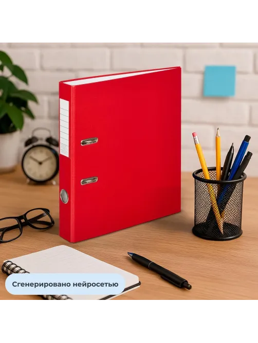 Папка-регистратор  50мм, 10шт/уп, красный,ПБП1,карм.кор