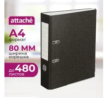 Папка-регистратор мрамор ,80 мм Элементари , мет уголк.,бум./бум.,черн