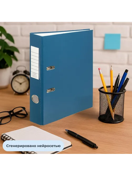 Папка-регистратор 50 мм ПБП1 синий с мет.уголком