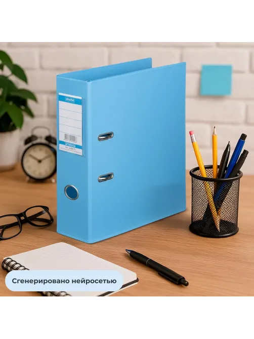 Папка-регистратор Strong Line 70мм,небесн-голуб,ПБП2,карм.кор