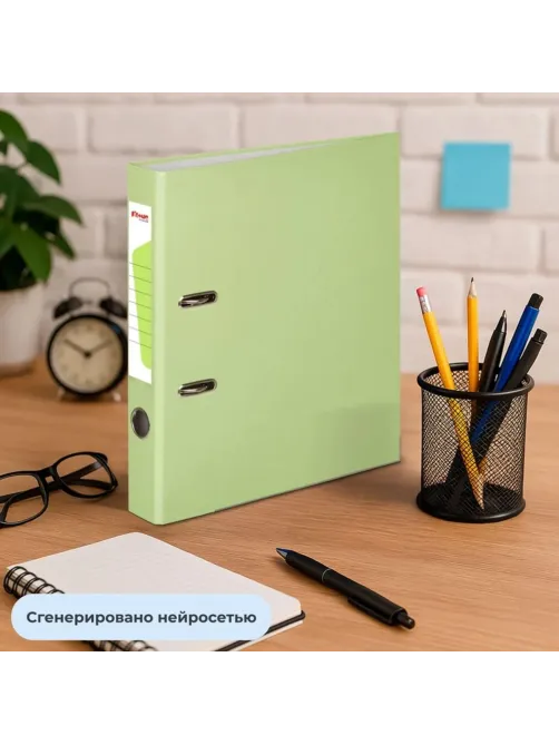 Папка-регистратор Комус Экономи 50мм персидский лайм,ПБП1,карм.кор.,мет.уг
