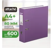 Папка-регистратор ECONOMY PLUS 80мм,фиол,ПБП1,карм.кор,мет.уг