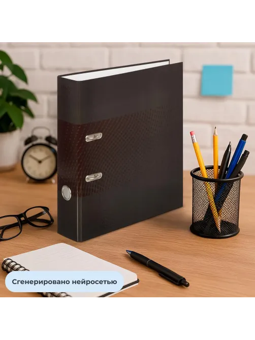 Папка-регистратор Attache Digital, черн. лам.карт./бум.,75мм