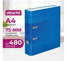Папка-регистратор Attache  Digital, синий лам.карт./бум.,75мм