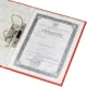 Папка-регистратор 75мм Attache А4, красная, РР/бумага, без мет. уголка