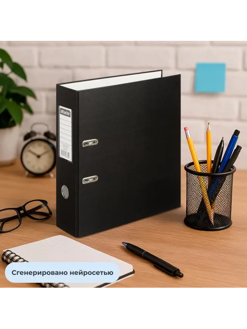 Папка-регистратор с арочн.мех.AttacheSelection Экономи 90мм,чер,ПБП1,карм.к