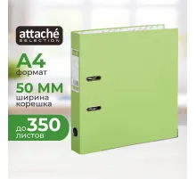 Папка-регистратор ECONOMY PLUS 50мм, лайм, ПБП1, карм.кор.,мет.уг