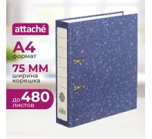 Папка-регистратор без мет.уголка_бюджет 75мм ч/б,син,бум/бум
