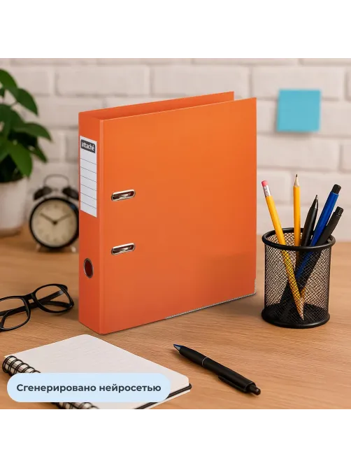 Папка-регистратор 75мм Attache, А4, оранжевая, ПБП2,метал. угол, карман.кор