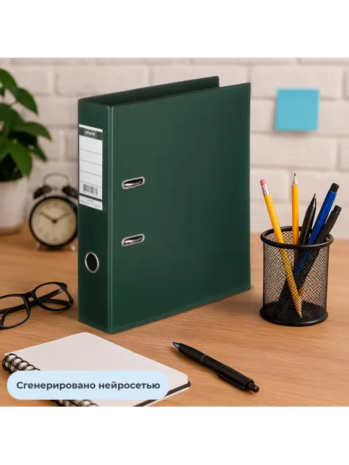 Папка-регистратор Strong Line 70мм,т.-зеленый, ПБП2,карм.кор