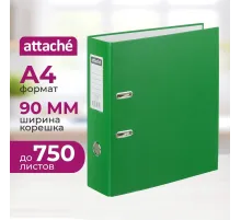 Папка-регистратор с арочн.мех.AttacheSelection Экономи 90мм,зел,ПБП1,карм.к