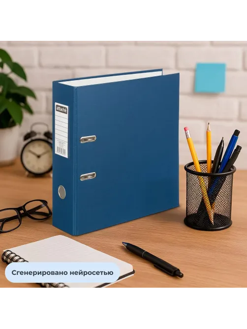 Папка-регистратор с арочн.мех.AttacheSelection Экономи 90мм,син,ПБП1,карм.к
