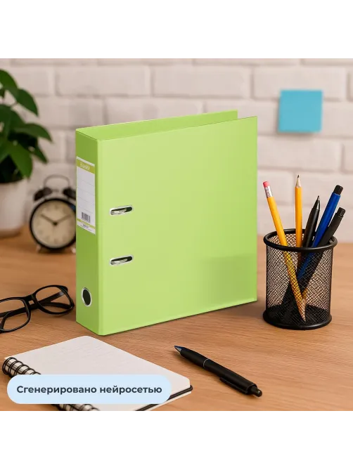 Папка-регистратор Strong Line  70мм, лайм, ПБП2, карм.кор