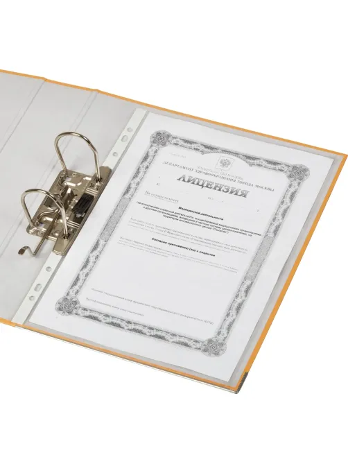 Папка-регистратор ATTACHE Colored light оранжевый 75мм, бум./бум.,мет.уг