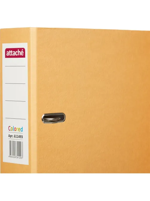 Папка-регистратор ATTACHE Colored light оранжевый 75мм, бум./бум.,мет.уг