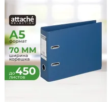 Папка-регистратор формат А5,гориз.70мм,т-синий,ПБП2,карм.кор