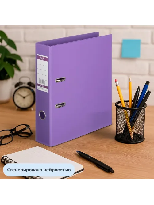 Папка-регистратор Strong Line 70мм, сиреневый,ПБП2,карм.кор