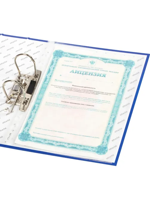 Папка-регистратор Attache  Digital, синий лам.карт./бум.,75мм