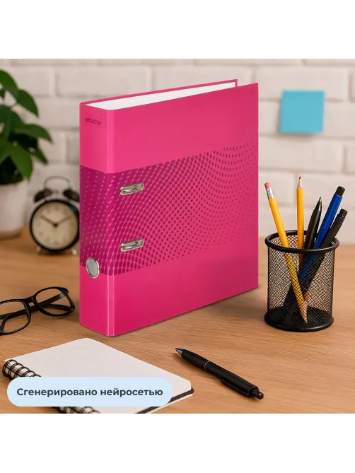 Папка-регистратор Attache Digital, розовый. лам.карт./бум.,75мм