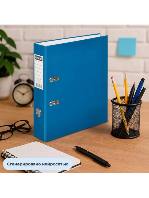 Папка-регистратор  75мм, cиний, ПБП1, карм.кор