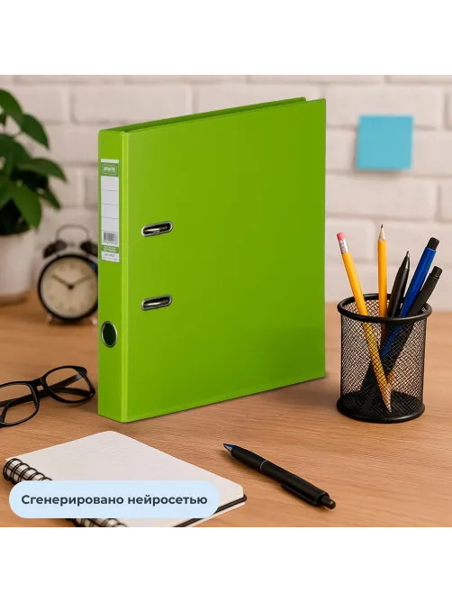 Папка-регистратор Strong Line  50мм, лайм, ПБП2, карм.кор