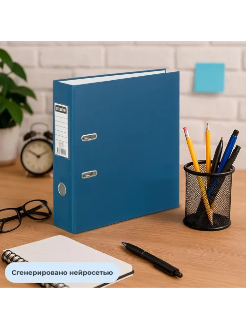 Папка-регистратор 80 мм Attache , синий Экономи,ПБП1,карм.кор