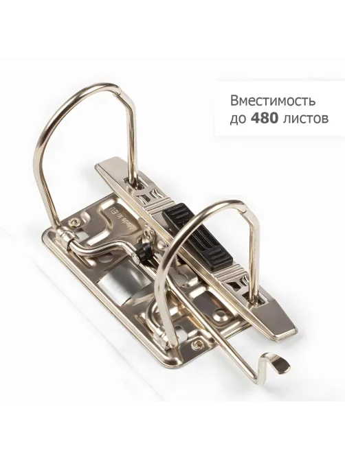 Папка-регистратор 75 мм (+/- 5 мм)с мет.уг.мрамор ч/б, в уп.10шт,бум./бум